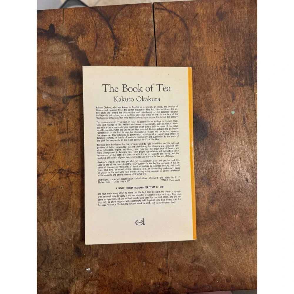 The Book of Tea Kakuzo Okakura Dover Publications 1964 Paperback Philosophy Zen